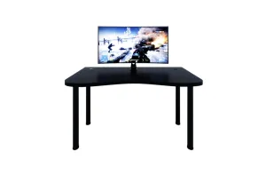 Expedo Gaming Tisch CODE Y1, 135x73-76x65, schwarz/schwarze Beine #1583209