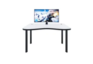 Expedo Gaming Tisch CODE Y2 mit LED, 135x73-76x65, weiß/schwarze Beine + USB HUB #1583214