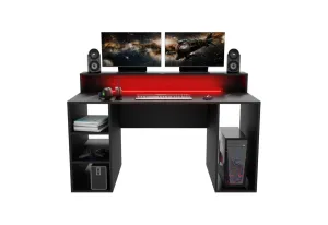 Expedo Gaming Tisch LENI + LED, 150x74x70, schwarz #1583805