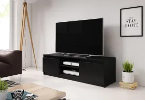 Expedo TV-Tisch BASTE, 120x35,5x38, schwarzer Graphit + LED