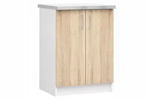 Expedo Küchenunterschrank mit Arbeitsplatte SALTO S60 2D, 60x85,5x46, Sonoma/weiß