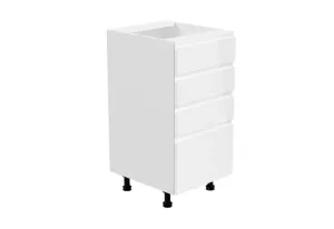 Expedo Schubladen-Unterküchenschrank YARD D40S4, 40x82x47, weiß/weiß Glanz