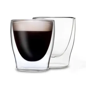 Feelino DUOS doppelwandiges Glas 80 ml Trinkglas Espresso Borosilikatglas #274750