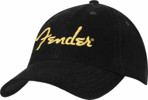 Fender Kappe Gold Spaghetti Logo Corduroy Baseball Hat Black