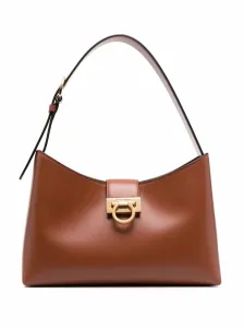 FERRAGAMO - Trifolio Leather Shoulder Bag #1490081