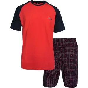 Fila SET SHORT SLEEVES T-SHIRT AND SHORT PANTS IN JERSEY Pyjama für Herren, rot, größe