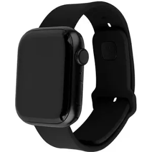 FIXED Silikon-Sportarmband für Apple Watch 42/44/45mm schwarz