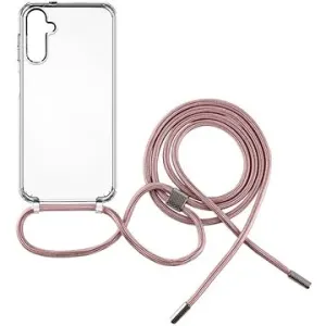 FIXED Pure Neck mit rosa Lanyard für das Samsung Galaxy A25 5G