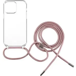 FIXED Pure Neck AntiUV Cover mit rosa Lanyard für Apple iPhone 13 Pro Max