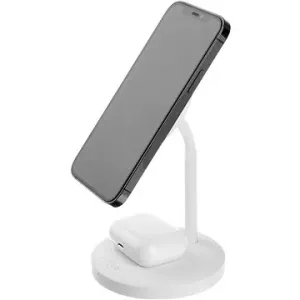 FIXED MagStand 2in1 mit MagSafe 15W+5W weiß