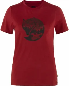 Fjällräven W Abisko Wool Fox Pomegranate Red/Dark Navy L Outdoor T-Shirt