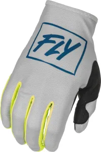 FLY Racing Lite Grau Teal Hi-Vis Handschuhe Größe 2XL