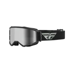 FLY Racing Zone Goggle Grey Black W Silver Mirror Smoke Lens Größe