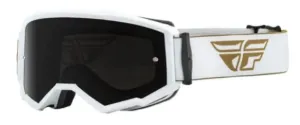 FLY Racing Zone Goggle White/Gold (Smoke Lens) Größe