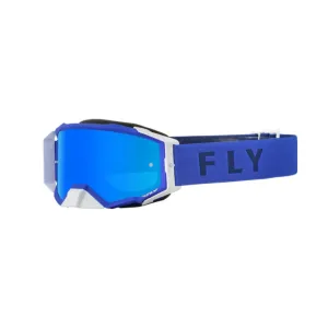 FLY Racing Zone Pro Goggle Blue W Sky Blue Mirror Smoke Lens Größe