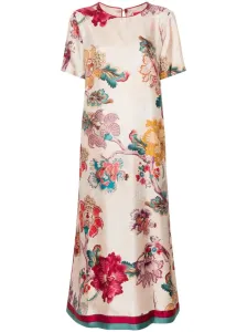 FOR RESTLESS SLEEPERS - Printed Silk Long Dress