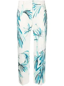 FOR RESTLESS SLEEPERS - Wide-leg Printed Cotton Trousers #1058666