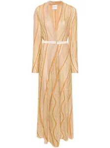 FORTE FORTE - Lurex Jacquard Jersey Long Cross Dress #1532499