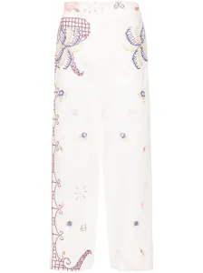 FORTE FORTE - Embroidered Linen Trousers