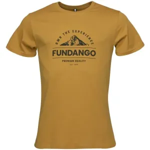 FUNDANGO BASIC Herren-T-Shirt, gelb, größe