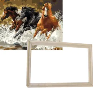 Gaira Mit Rahmen ohne Keilrahmen Pferde #1415831