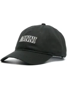 GANNI - Logo Cotton Baseball Cap #1478255