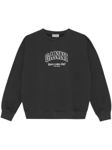 GANNI - Logo Organic Cotton Sweatshirt