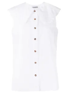 GANNI - Organic Cotton Sleeveless Shirt #1499230