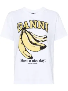 GANNI - Banana Print Cotton T-shirt