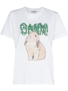 GANNI - Bunny Print Cotton T-shirt