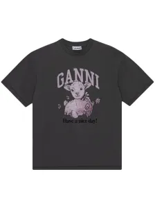 GANNI - Printed Organic Cotton T-shirt