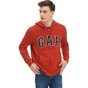 GAP XLS FT ARCH FZ HD Herren Sweatshirt, rot, veľkosť XXL