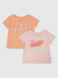 GAP Kids T-shirt 2 pcs Rosa Orange