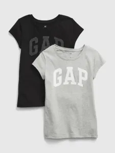 GAP V-SS LOGO GRPH T XLS 2PK Mädchenshirt, schwarz, größe #409193