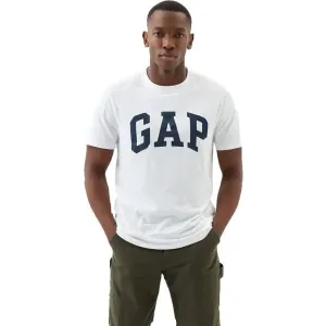GAP BASIC LOGO Herren-T-Shirt, weiß, größe