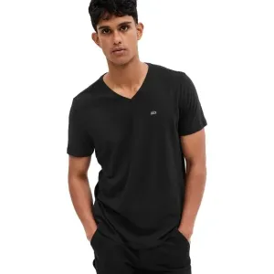 GAP MICRO LOGO V Herren-T-Shirt, schwarz, größe