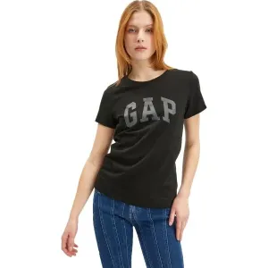 GAP V-GAP SS CLSC TEE Damenshirt, schwarz, größe