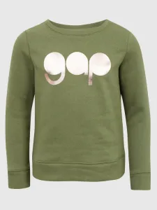 GAP V-DB LOGO CREW Sweatshirt für Mädchen, khaki, veľkosť M