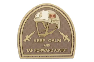GFC Taktischer Keep Calm and Tap Forward Assist coyote, 5x5cm