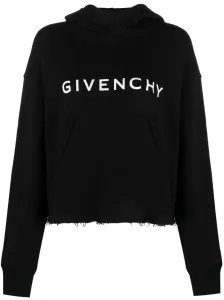 GIVENCHY - Logo Cotton Cropped Hoodie #1428878