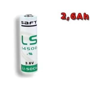 SAFT LS14500 Lithiumbatterie 3,6 V, 2600 mAh