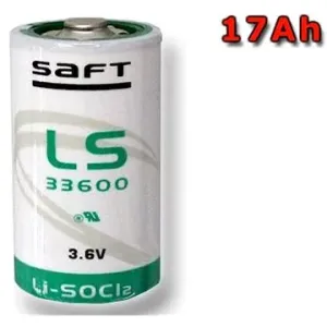 SAFT LS33600 Lithiumbatterie 3,6 V, 17000 mAh
