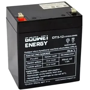 GOOWEI ENERGY Wartungsfreie Blei-Säure-Batterie OT5-12, 12V, 5Ah