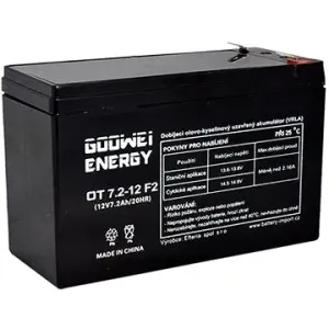 GOOWEI ENERGY Wartungsfreie Blei-Säure-Batterie OT7.2-12L - 12 Volt - 7,2 Ah
