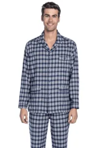 Herren Pyjamas aus Flanell JONATHAN XL Dunkelblau / Navy