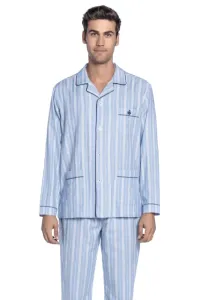 Herren Pyjamas aus Flanell RODRIGO L Hellblau / Light blue