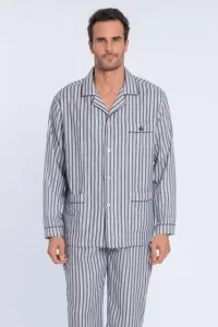 Herren Pyjamas aus Flanell ENRIQUE Grau / Grey XL