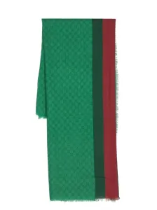 GUCCI - Gg And Web Wool Scarf