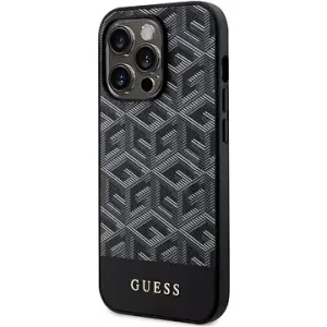 Guess PU G Cube MagSafe kompatibles Back Cover für iPhone 13 Pro Black