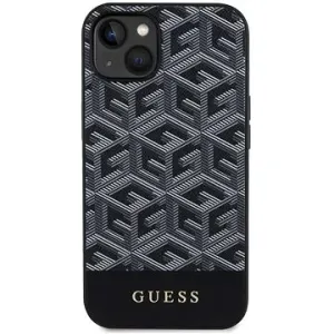 Guess PU G Cube MagSafe kompatibles Back Cover für iPhone 13 schwarz